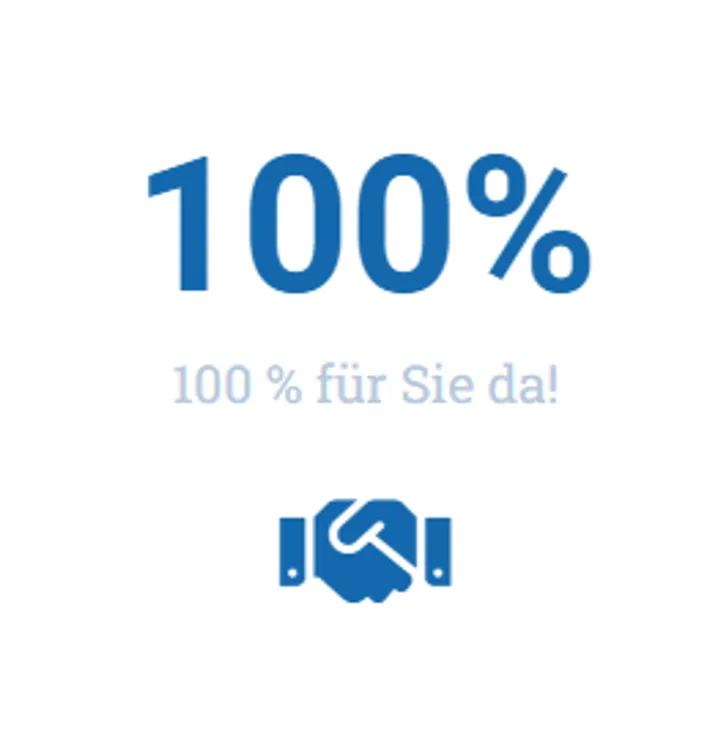 Wir sind zu 100% für sie da