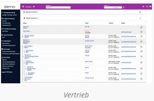 Produktansicht zur Funktionsübersicht der Provisionsabrechnung